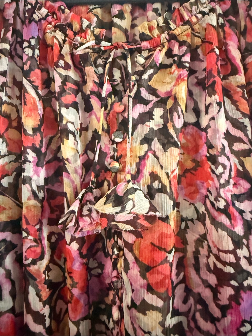 Misa Los Angeles Pink Floral Smocked Mini Dress - Picture 13 of 14